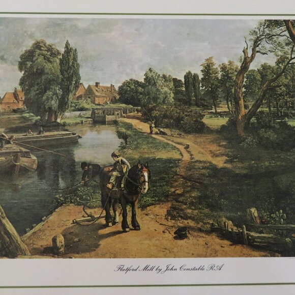 6 Cloverleaf John Constable English Scenes Tablemats Vintage (K715) - Picture 5 of 15